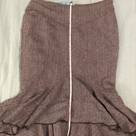 Marciano High-Low Brown Ruffle Skirt - Picture 11 of 14